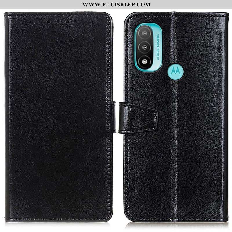 Obudowa Etui Na Telefon do Moto E40 / E30 / E20 Prosty Efekt Błyszczącej Skóry
